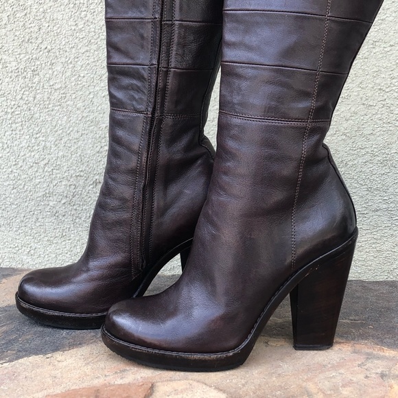 Costume National pieced leather heeled boots - Picture 2 of 8